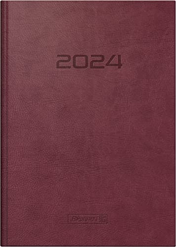 BRUNNEN Tageskalender Modell 795 2024 1 Seite = 1 Tag Blattgröße 14,5 x 20,6 cm braun