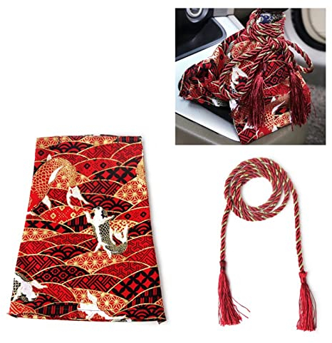 Universal Auto Zubehör Muster Stil Leinwand Katana Schaltknauf Staubschutz Racing Samurai Schwert Schaltknauf Manschetten Auto Schaltknauf (Color : F6)