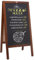 VEVOR Chevalet Stop Trottoir 102x51 cm Tableau Noir Magnétique avec Support en Bois Pliable Panneau Publicitaire Extérieur avec 4 Craies 4 Marqueurs 1 Effaceur pour Promotion Menu Bar Café Restaurant