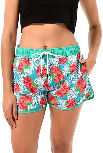 riemot Pantaloncini Mare Donna Asciugatura Rapida – Costume Piscina con Fodera in Rete, Vita Elastica e Tasche, Perfetti Costumi da Bagno per Spiaggia, Vacanze e Sport Acquatici, XL