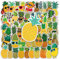AUCEKO Aufkleber für Ananas, Ananas, Teenager, Jungen und Mädchen, Vinyl, Skateboard, Gitarre, Tür, Laptop, Gepäck, Auto, Fahrrad, Wasserflasche, Geburtstagsparty, Aufkleber, 50 Stück