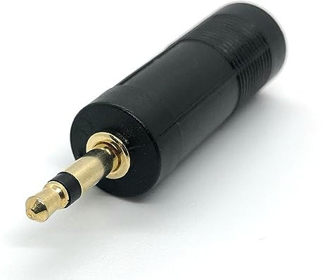 Ome Audio 6.35mm (1/4-Inch) Mono Jack (Female) to 3.5mm (1/8-Inch) Mono Jack (Male) Gold Plated Adaptor/Converter