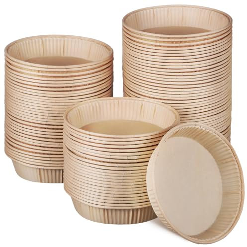 100 Stück Mini Tartelette Förmchen Papier, 4In Einweg Quicheformen, Hitzebeständig Muffinförmchen Für Backen, Kuchen, Schokolade, Desserts