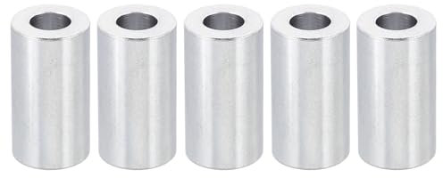 PATIKIL M8 Entretoises en Aluminium, 5Pcs Entretoise Métallique en Aluminium 8.2mm ID x 16mm OD x 30mm L Vis D'Espacement en Aluminium Ronde pour Boulons à Vis 5/16 Ou M8