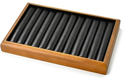 Oirlv Massivholz Ring Schmucktabletts,Stapelbar, Organizer Für Schmuck,Schmuckhalter(Schwarz)
