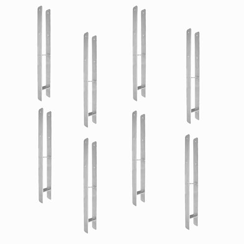 8 H-Pfostenträger feuerverzinkt, extra lang, 6 mm / 800 mm für 120 mm Pfosten