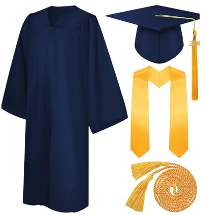 Rurunklee Abschluss Talar mit Hut 2024 Doktorhut Bachelor Uni Abi Kostüm Geschenke Absolventen Akademischer Herren Damen