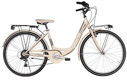 Velomarche Bazam - Mädchenfahrrad Einrohr Lazy Days 24 Zoll, Stahlrahmen, Größe 43, Pink, Made in Italy