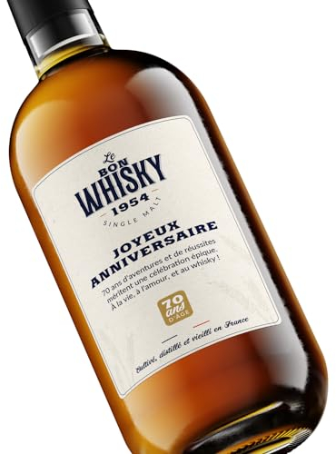 4 Étiquettes autocollantes à personnaliser pour bouteille de whisky de 70 cl - anniversaire - fête - cadeau -annonce - format 9x12 cm