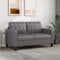 Willood 2-Sitzer-Sofa Couch für Wohnzimmer, Polstersofa mit Metallgestell, Loungesofa Zweisitzer Wohnzimmersofa Wohnzimmermöbel Grau 140 cm Kunstleder