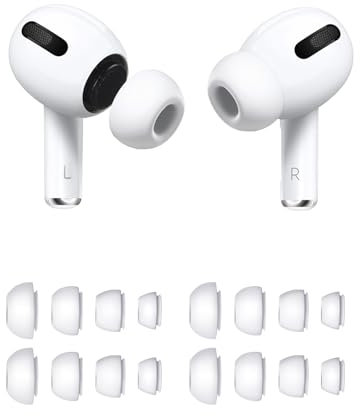 aceyoon 8 Parr Ersatz Silikon Ohrstöpsel für Airpods Pro mit Loch zur Geräuschreduzierung Anti-Rutsch Aufsätze Ohrstöpselspitzen für AirPods Pro/AirPods Pro 2
