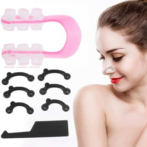 NJCXOLA 1 Satz Nose Shaper, Nose Shaper Lifter Clip,Nasenformer-Up-Lifting-Clip, Silikon Nasenbrücke Nasenklammer, Nose Lift Magic Clip Painless, Nasen Massagegeräte