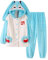 Xinchangda Miku Schlafanzug für Damen, weich, warm, dick, Nachtwäsche, Cartoon, flauschig, Fleece, Miku, Cosplay, Kostüm, lässige Loungewear, Geburtstagsgeschenk für Fans, Miku, XXL