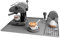 Silicone Coffee Mat, 55X43cm Large Coffee Machine Mat Bar Mat, Coaster Mat with Raised Edges, Multi-Functional Base Mat, Nonstick Heat Resistant Coffee Bar Mat for Countertop, Dish Drying Mat (Grey)