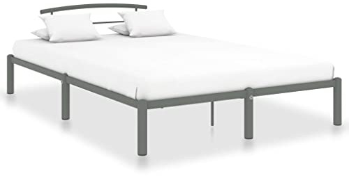 Higsose Bettgestell Zimmer 210x170x63cm Grau Metall Bedframe(No Mattress) Moderner Stil Doppelbett Vielseitige Tagesbett Metal Schlafzimmerbett Jugendbett Freizeitbett Sofa Im Wohnzimmer