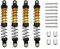 MGHGFYTAS RC Auto Dämpfer Kompatibel Mit MN MN999 Für Defender D90 1/10 RC Auto Upgrade Teile Zubehör 4 Stück Metall Stoßdämpfer Öl Dämpfer(Yellow)