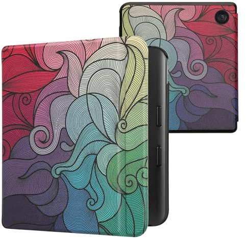 kwmobile Case Compatible with Kobo Libra Colour Case - eReader Cover - Multicolor Dark Pink/Blue/Green
