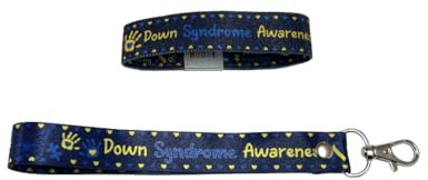 Elastisches Armband Set für Down-Syndrom-Bewusstsein / Key Tag Palm Print Geschenk