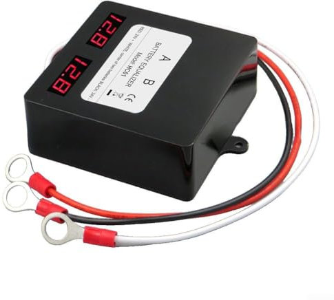 Hasaller Batterie Balancers Battery Equalizers 24V 48V LED Display Voltage Balancers for Series Batteries Charge Discharge Balance Maintenance with Reverse Polarity Protection(HC01)