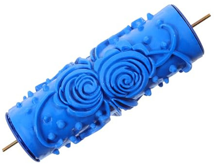 Holibanna Pattern Roller for Paint Wallpaper Rubber Glue Roller Tool for Decorating Walls Flowers and Wood Textures