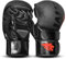 WFX MMA Gloves for Sparring Grappling, Open Palm Half Finger Punch Bag Boxing Gloves Karate Mitts for Men & Women, May Thai Training Gloves for Kickboxing Body Combat (Black, S/M)