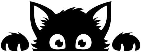 Fensteraufkleber Peeking Cat, lustiger Vinyl-Katzen-Aufkleber für Glas, Fenster oder Auto, niedliche schwarze Katze, Dekoration für Zuhause, Büro oder Kinderzimmer