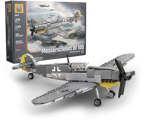 Buildarmy WW2 German Messerschmitt Bf 109 F Plane Brick Model Building Block 375pcs