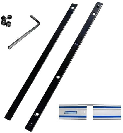 Guide Rail Connector Kit, 2 PCs Rail Saw Long Cuts Compatible with Bosch DeWALT Guide Rail Connector Set for Makita Curtain Track Accessories
