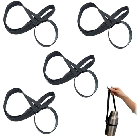 4 Stück Becherhalter Festival, Becherhalter Zum Umhängen, Schwarz Tragbare Trinkbecher-Halterung Für Outdoor-Aktivitäten, Festivals Und Konzerte, 90 x 1.5 cm Langlebiges Design