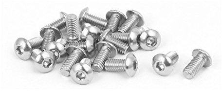 sourcing map M4x8mm 316 tondi acciaio inossidabile brugola testa bombata vite bullone 20pz.