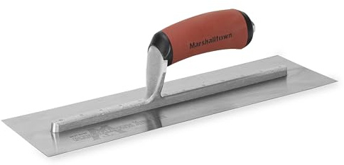 Marshalltown Finishing Trowel, 14 by 4 Inch, Perfect for Spackling, Sheetrock, Stucco, Concrete, EIFS and More, DuraSoft Curved Handle, High Carbon Steel Blade, Xtralite Mounting, MXS64D