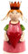 Zaunhocker Prinzessin mit Herz Dekofigur aus Blech 23 cm rosa Figur Metall Garten Deko Garten Balkon