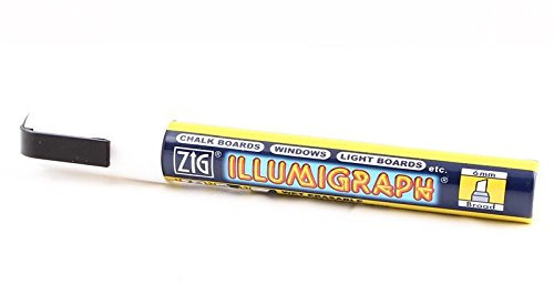 ZIG Kreidemarker Illumigraph 5mm - 5 wasserlösliche Marker weiß