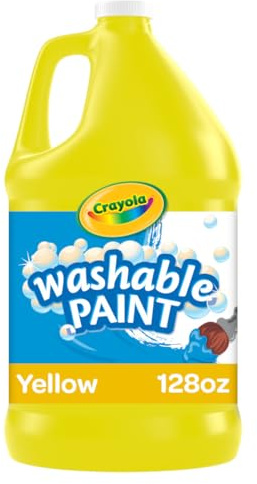 Crayola Washable Yellow Paint, 1 Gallon Size, Painting Supplies in Bulk