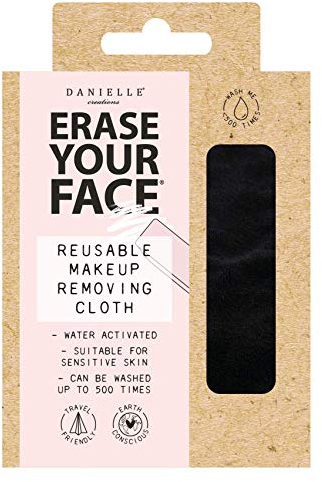 Danielle Creations Cancella il tuo viso Eco Friendly Riutilizzabile Panno struccante per trucco in nero