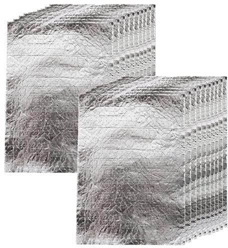 SPARES2GO Grill Pan & Oven Tray Protective Fat & Grease Absorbant Foil Pads (Pack of 20)