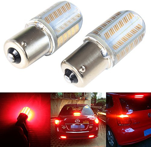 ANG RONG 2x BA15s P21W 1156 382 Bulbs COB LED Sidelight Brake Tail Stop Turn Light Red
