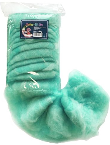 Watte Color, Farbwatte, farbige, Bunte Dekowatte. 150g Art.12025 TÜRKIS
