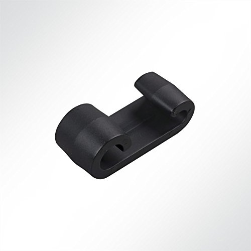 LYSEL® Kunststoff Expanderdoppelhaken, (BxL) 20x50mm in Schwarz (1 Stück)