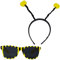 Partybob Bienen Kostüm-Accessoires - Fühler + Brille Set