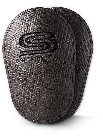 SB Sports ® Mini Schienbeinschoner-Polster | 3D-Carbon | leicht, klein, dünn, weich und bequem | flexibel | rutschfest | Kinder & Erwachsene | Kein Schutz |