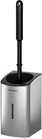 AIR-WOLF WC-Bürstenhalter oben offen, Edelstahl gebürstet, Serie Alpha