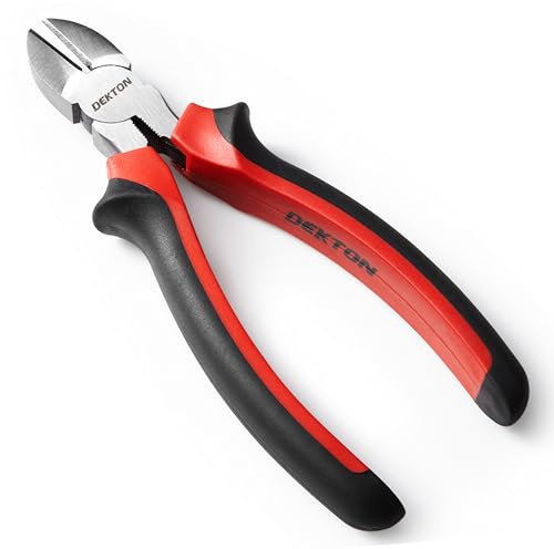 Dekton 8 Diagonal Pliers- High-Carbon Steel Cutting Edges For Precision| Ergonomic Non-slip Grip Handles| Ideal For Electrical, Wire Cutting, General Repairs| Durable Rust-Resistant For Long-term Use
