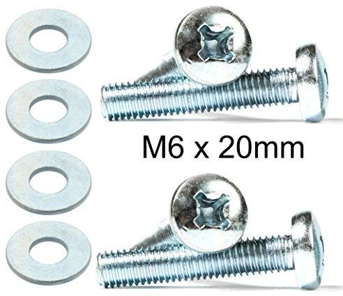 4 x Phillips Screws Bolts for TV JVC TV Wall Mount Bracket M6 x 20mm + Washers