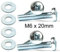 4 x Phillips Screws Bolts for TV JVC TV Wall Mount Bracket M6 x 20mm + Washers