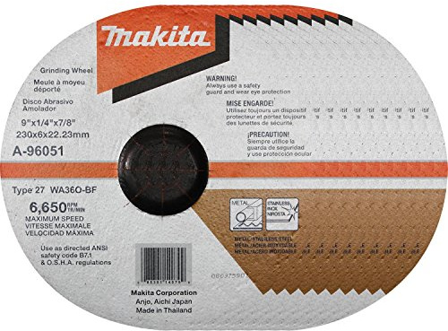 Makita A-96051-10 INOX Schleifscheibe, Körnung 36, 22,9 x 0,6 x 2,2 cm, 10 Stück