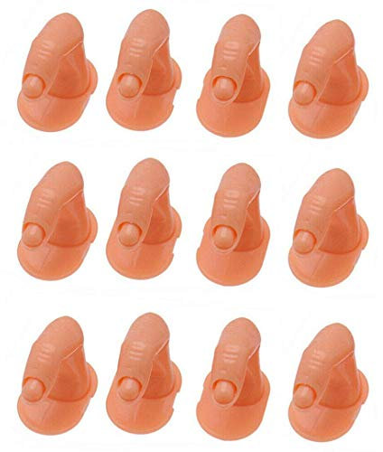 12 x False Nail Art Practice Training Finger Manicure Display Tip Without Nail Manicure Nail Tips Polish Designing Display Model Nail Art Beginner Practice Training Tools Learner Practicing