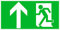 Notausgang Schild, Rettungskennzeichnung sehr stabil (Notausgang oben/geradeaus)