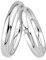 GIORO Belluno Eheringe Trauringe Hochzeitsringe massiv Weißgold *handgefasster Brillant* Paarpreis Echtes Gold (18 Karat (750) Weißgold)