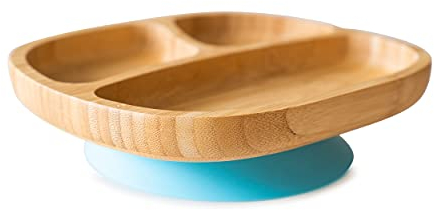 Rascals Toddler Eco Assiette en Bambou, Unisexe, Bleu, Taille Unique